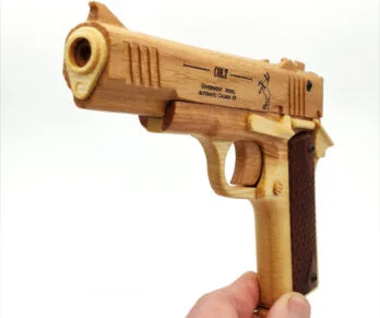 Pistolet élastiques  en kit en bois – Colt M1911