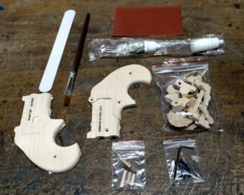 Pistolet élastiques en bois en kit- Derringer Cobra